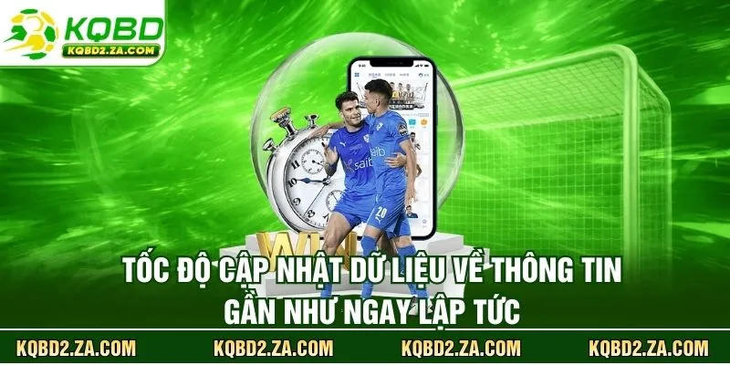 Tốc độ cập nhật dữ liệu về thông tin gần như ngay lập tức